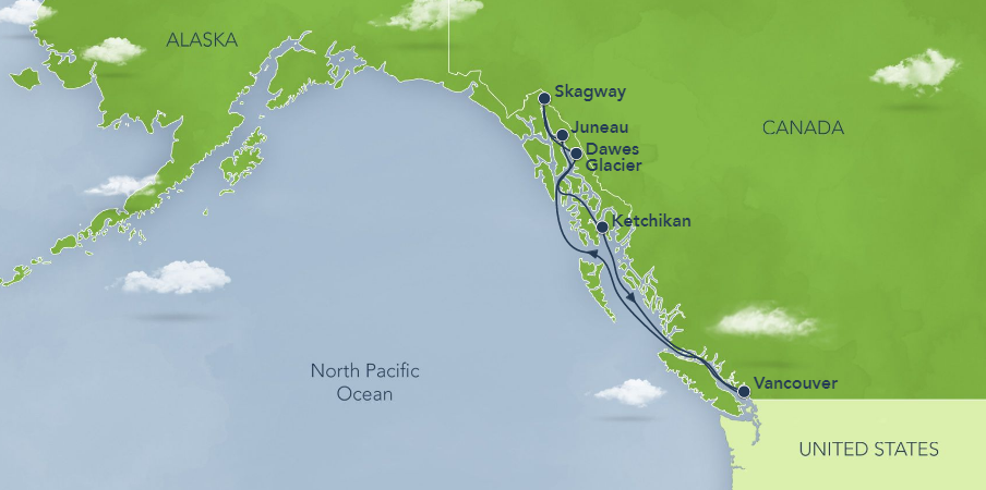 Disney alaska cruise map